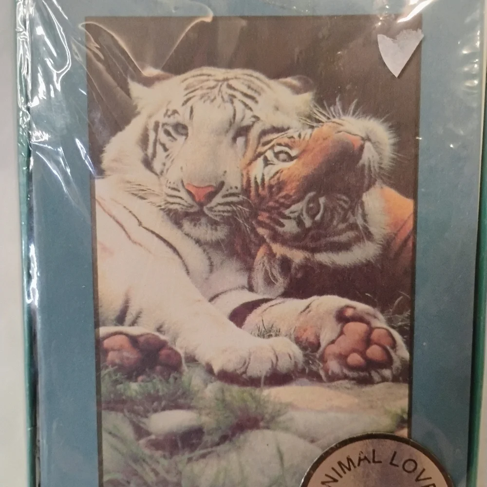 Vtg 90s Tiger Blank Note Cards‎ Env Animal Love New Sealed Wildlife Stationary C